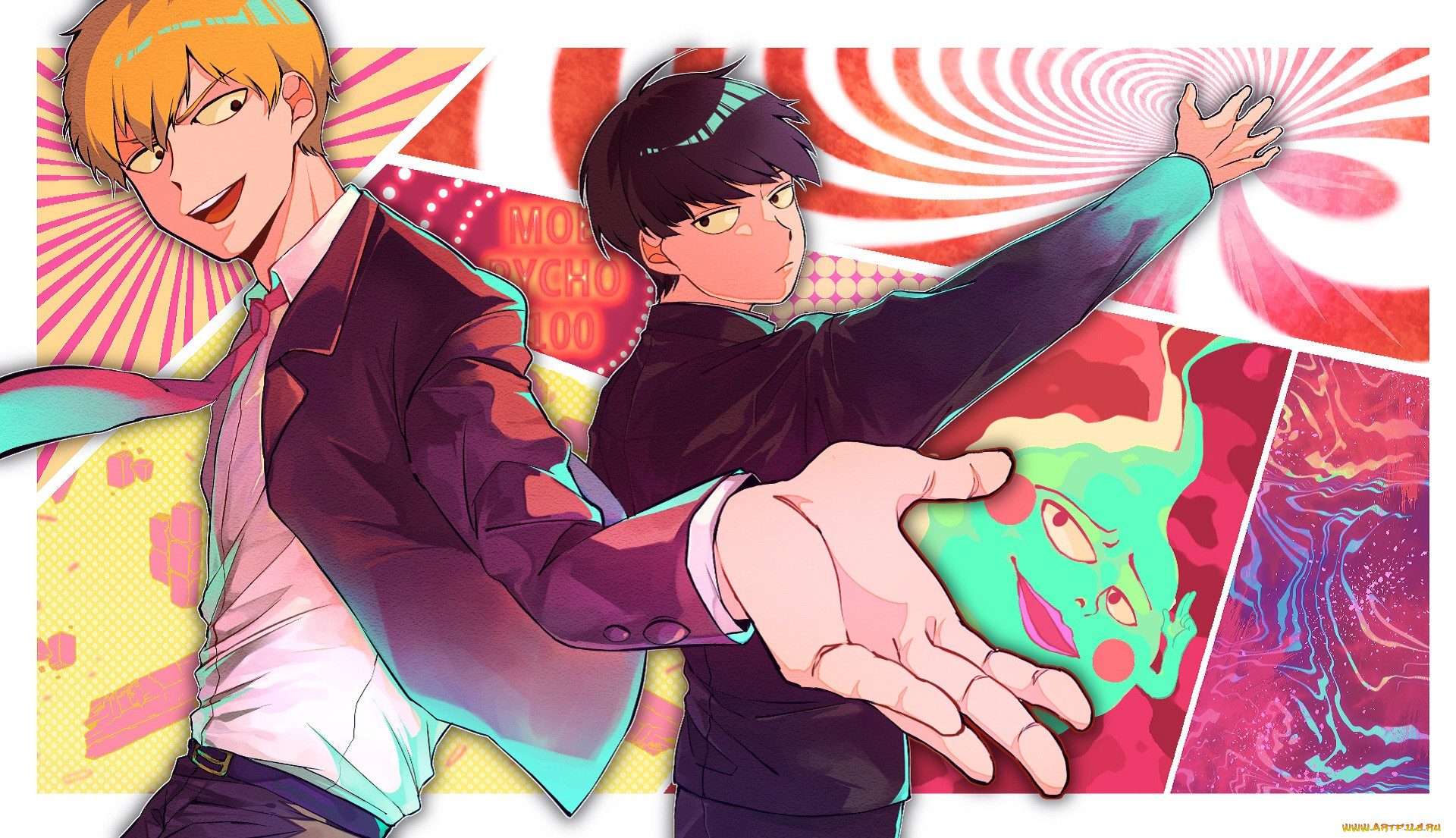 Mob psycho wallpaper. Аниме моб психо 100. Аниме моб психо 100 Рейген. Моб психо 100 Шигео. Моб психо 100 реверс.